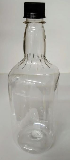 PET Spirit Bottle and Cap  Square 1L