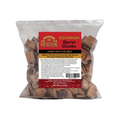 Pure Distilling Bourbon Barrel Chunks 500gm