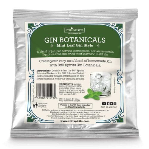 Still Spirits Gin Botanicals Mint Leaf 62gm