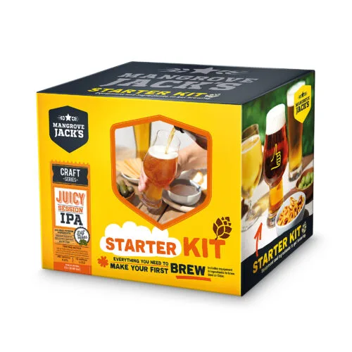 Kraft,Cardboard,Box,Isolated,On,White,Background.,Box,Mockup,Design. Mangrove Jack's Beer Starter Kit