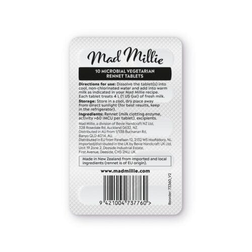 Mad Millie Vegetarian Rennet Tablet 10pk