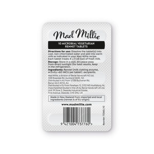 Basic RGB Mad Millie Vegetarian Rennet Tablet 10pk
