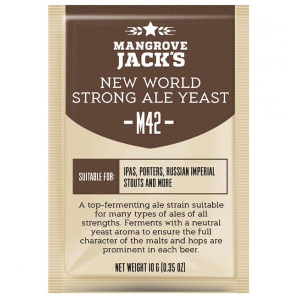 Mangrove-Jacks-CS-Yeast-M42-New-World-Strong-Ale-10g-2.jpg Mangrove Jack's Craft Series Yeast M42 New World Strong Ale 10gm