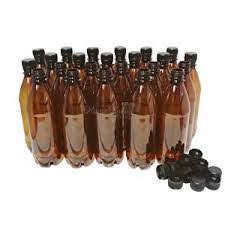 PET Amber Bottle and Cap Single 750ml
